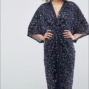 NWT ASOS Navy Sequin Dress